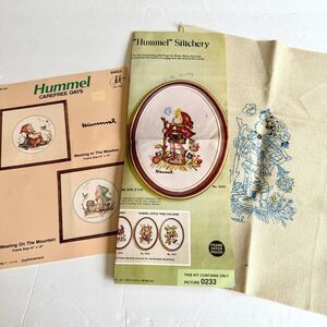 Hummel Stitchery Bundle Peasant Boy CANVAS #0233 & Carefree Days Leaflet *READ*